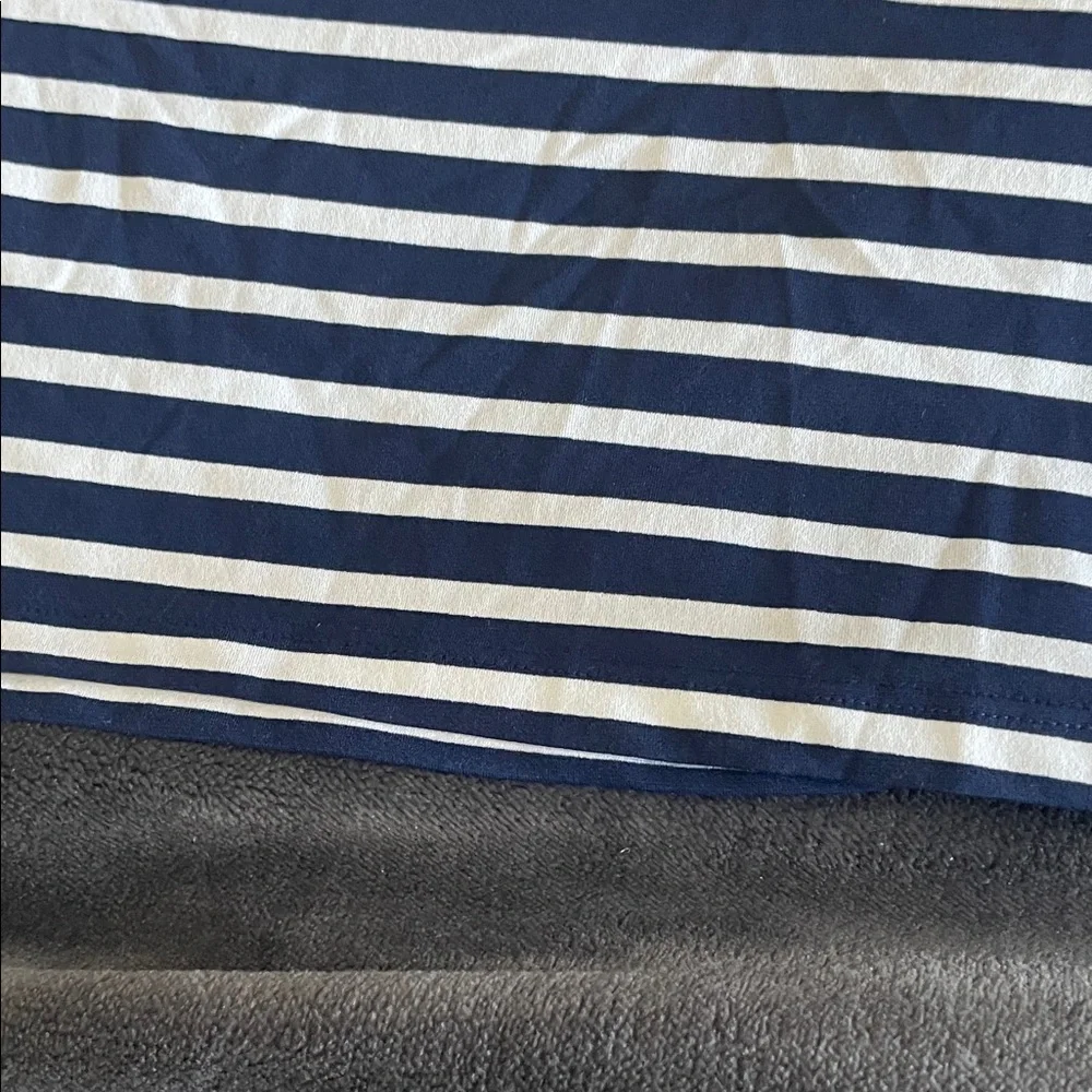 Coolibar Blue and White Striped Long-Sleeve Rash Guard - Picture 8 of 14